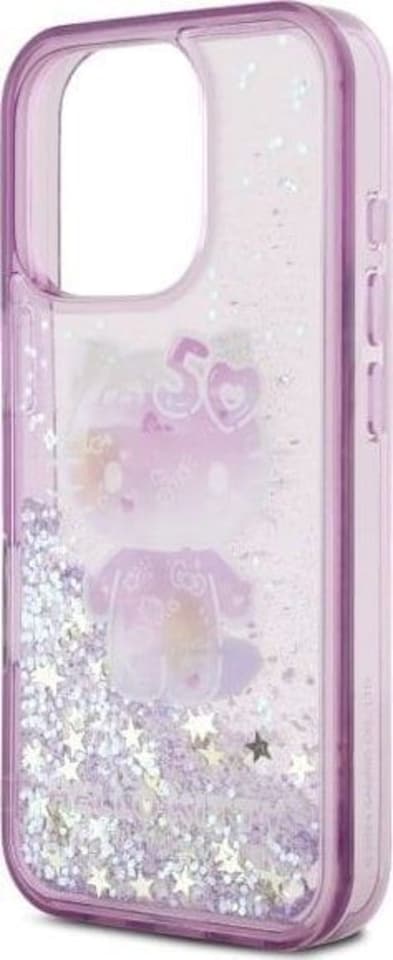 image 1 of Hello Kitty Liquid Glitter 50th Anniversary Party Case for iPhone 16 Pro Max 6.9 Purple - HKHCP16XL50PPU