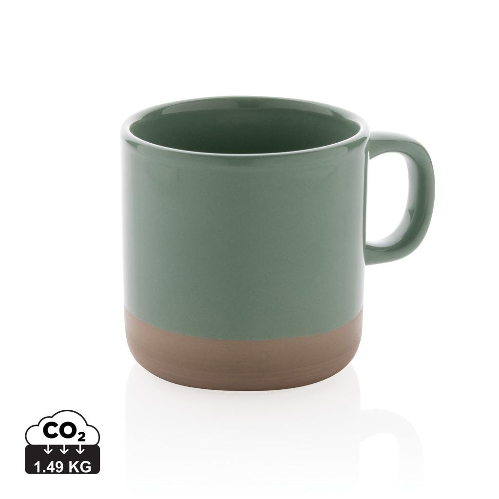 XD Collection Glazed Ceramic 360ml Mug Green Green One Size 1
