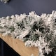 image 5 of 2.7m Green Snow Flocked Christmas Garland with 190 Tips