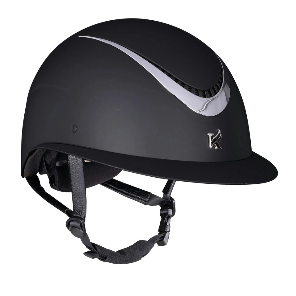 image 1 of Karben Unisex Adult Elisa Ellipse Riding Hat - Black/Silver - 52cm - 54cm Black | 52cm - 54cm