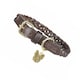 image 2 of Digby & Fox Plaid Leather Dog Collar - Brown - XXL - Neckline: 22in-25in