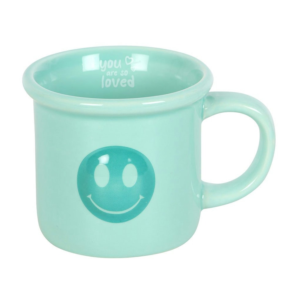 image 1 of Something Different You Are So Loved Happy Face Mug - Blue - One Size