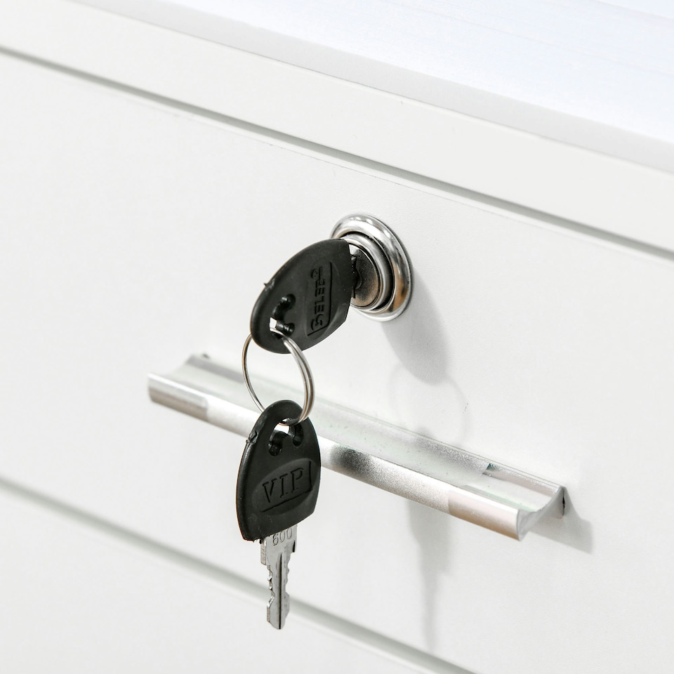 image 1 of Vinsetto Mobile File Cabinet Lockable Documents Storage w/ 5 Wheels Black