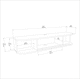 image 7 of Decorotika Ibarra Floating  TV Unit for TV's up to 55 inches Dropdown Cabinet and Open Shelves