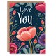 image 1 of Love You Floral Pattern Anniversary Valentines Her Wife Card