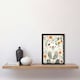 image 2 of Happy Baby Bear with Flowers Watercolour Kids Black Framed Wall Art Print A4