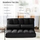 image 5 of COSTWAY Adjustable 6-Position Foldable Lazy Sofa Bed Black Black