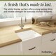 image 4 of Single Bowl Fireclay Compact Belfast Kitchen Sink & Basket Strainer Waste - 460mm