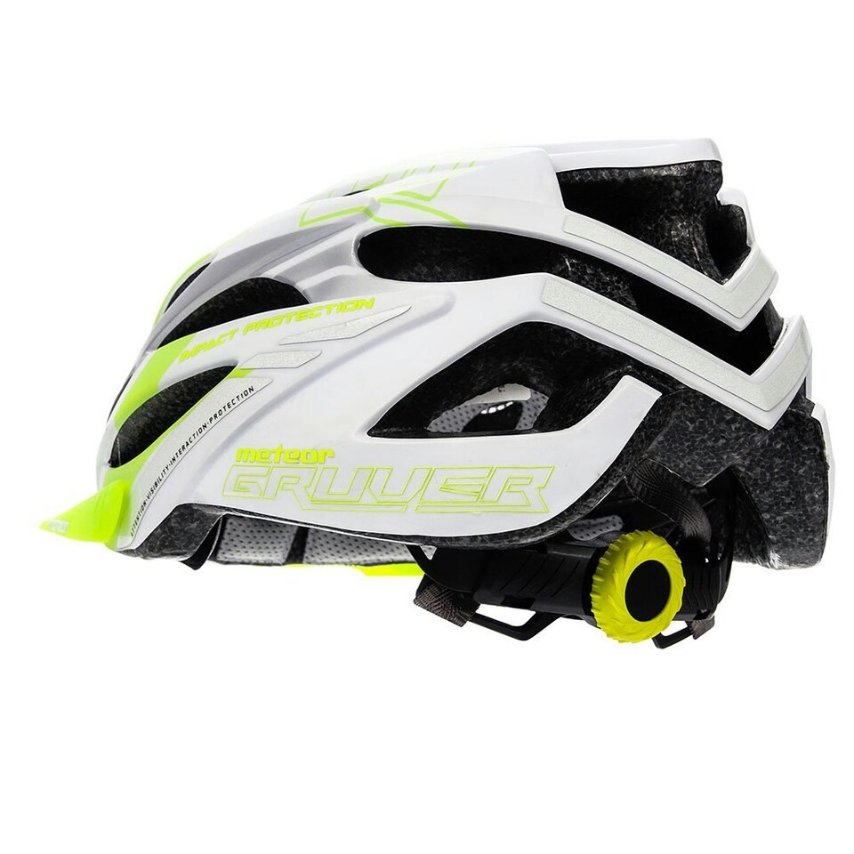 image 1 of Meteor Cycle Helmet Gruver MTB Bike Skateboard Scooter Safety Gear Green | White-Green | L