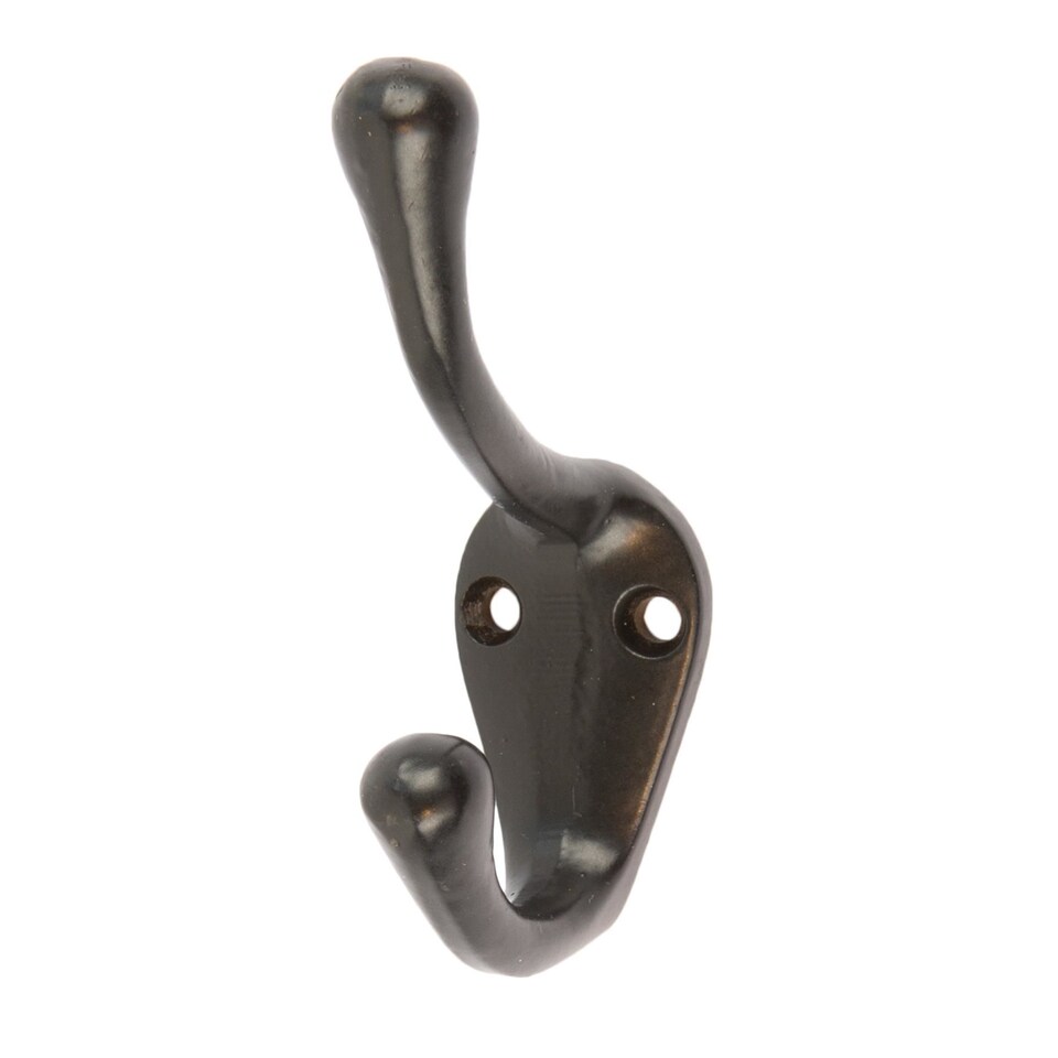 image 1 of Hammer & Tongs Narrow Hat & Coat Hook - W25mm x H80mm - Black