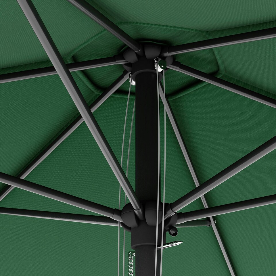 image 1 of Outsunny 2.8m Patio Umbrella Parasol Outdoor Table Umbrella 6 Ribs Green