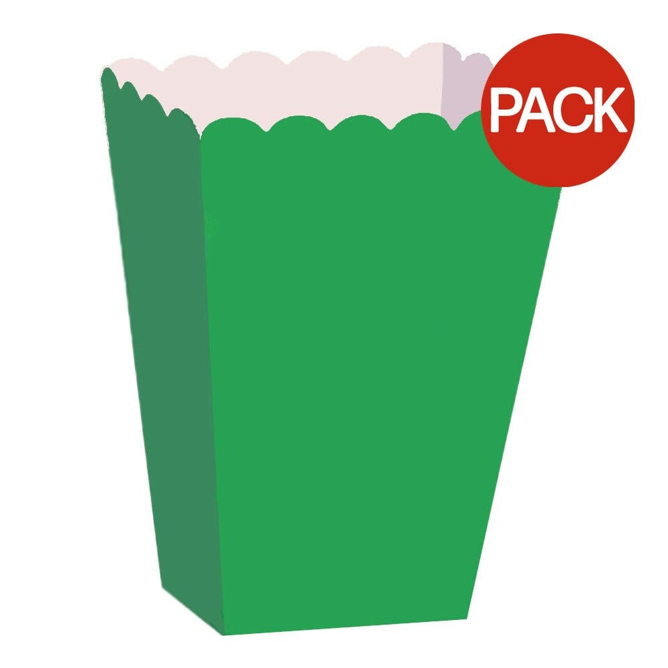 Unique Party Scalloped Treat Boxes (Pack of 8) - Green - One Size