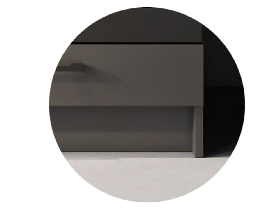 image 1 of Kitchen Cabinets 5 Units Black Grey Complete Kitchenette Small Set 180cm DIY Fitted Kitchen Package with Worktop Lina
