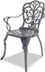 image 5 of Centurion Supports BANGUI Grey Luxurious Garden and Patio Table and 4 Large Chairs with Armrests Cast Aluminium Bistro Set