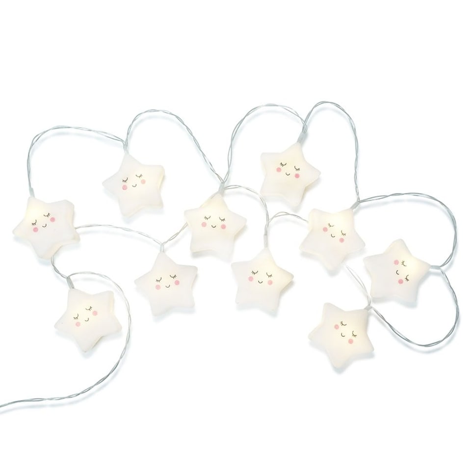 image 1 of ValueLights Set of 10 Kids Battery Powered Fairy String Lights with Stars