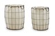 image 1 of Interiors By Premier Set Of Two Matte Black Laundry Baskets, Minimal Laundry Hampers With Cotton Liners, Round Wire Frame Baskets | Black