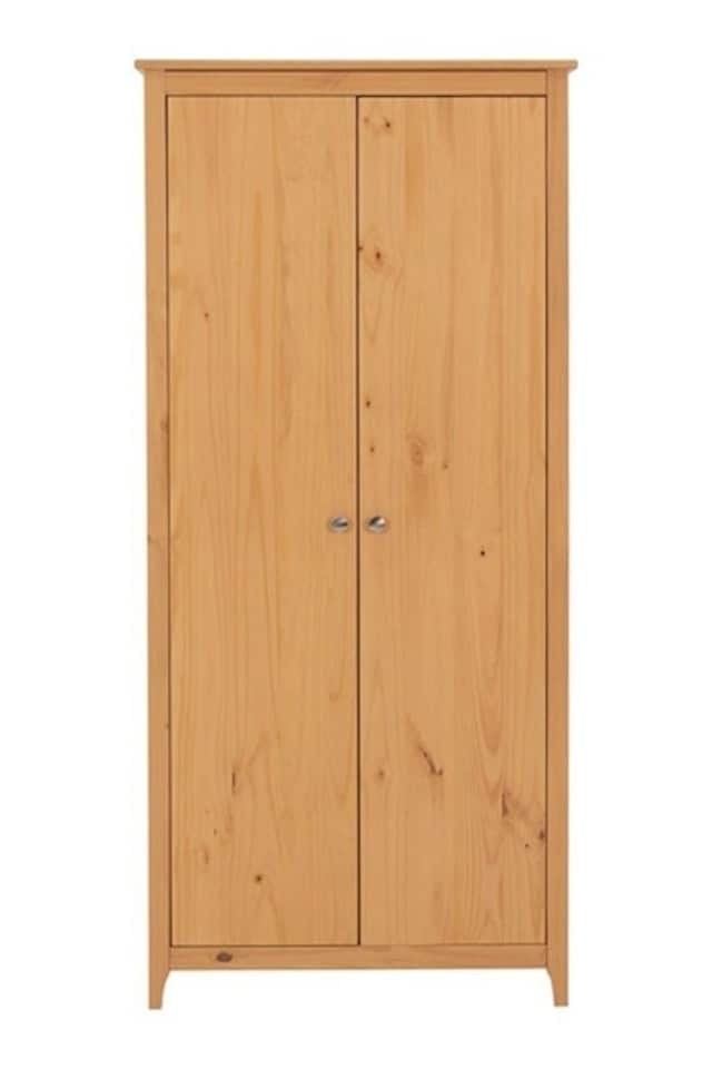 image 1 of Oslo 2 Door Wardrobe - L54 x W82 x H177 cm - Antique Pine | Brown