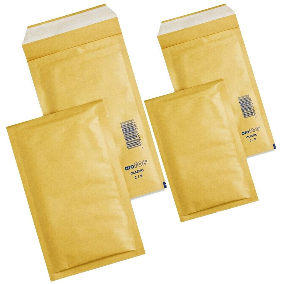 image 1 of 200 x Size 5 (220 x 265mm) Classic Gold Arofol Bubble Lined Strong Postal Mailers With Peel & Seal Slip Gold | One Size