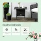 image 3 of Outsunny PE Rattan Outdoor Coffee Table, Easy Match Rattan Side Table, Brown