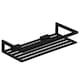 image 4 of Showerdrape Verso Stainless Steel Black Rectangular Shower Basket | Black | Black | 1