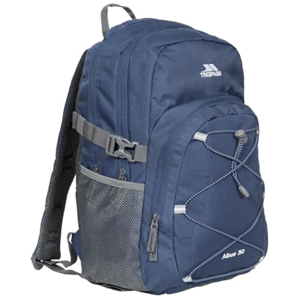 image 1 of Trespass Mens Backpack Albus - Perfect Rucksack For School Hiking Camping Or Work, 30 Litre With Padded Straps, Multi Function With Internal Pockets