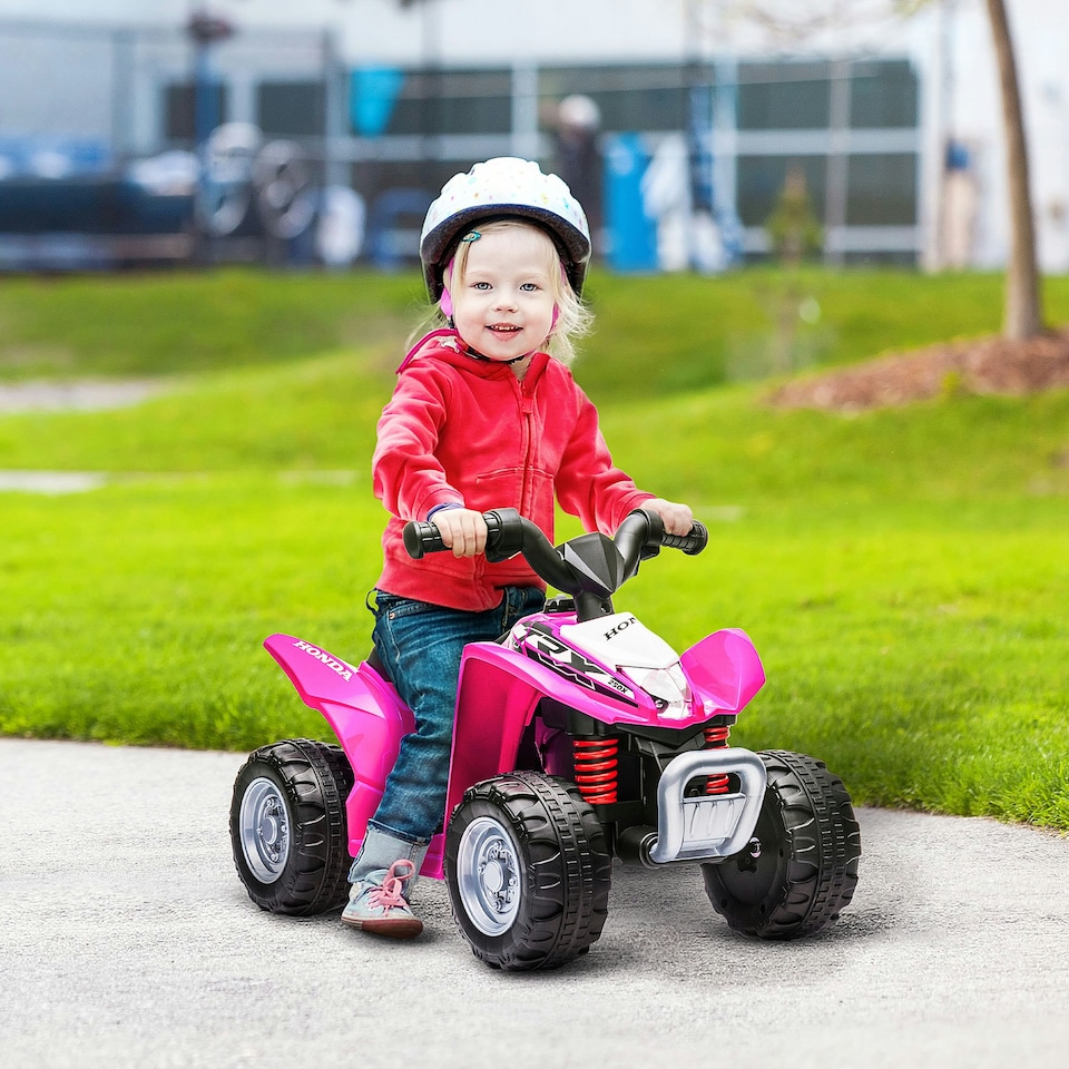 image 1 of AIYAPLAY Honda Licensed Kids Electric Quad Bike 6V ATV for 1.5-3 Years, Blue