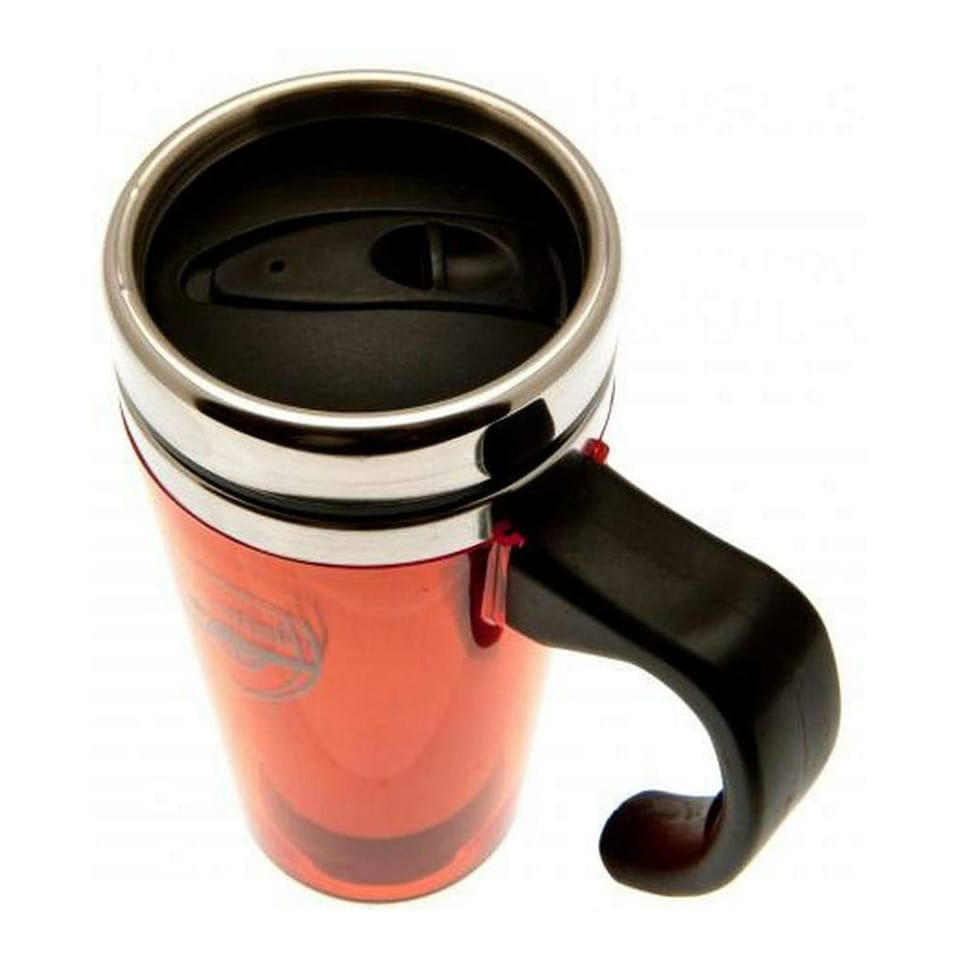 image 1 of Arsenal FC Official Football Travel Mug - Red/Silver - One Size