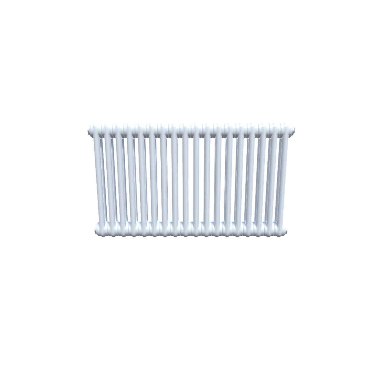 UK Radiators Bircham Double Column Horizontal Cast-Iron Radiator - White - (H) 502 x (W) 836mm