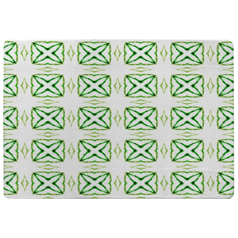 image 1 of Green extraordinary boho chic summer design (Rug) Green | Medium: 80x150cm