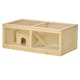 image 1 of PawHut Wooden Hamster Cage w/ Sliding Tray, Openable Top, Hut, Natural Wood