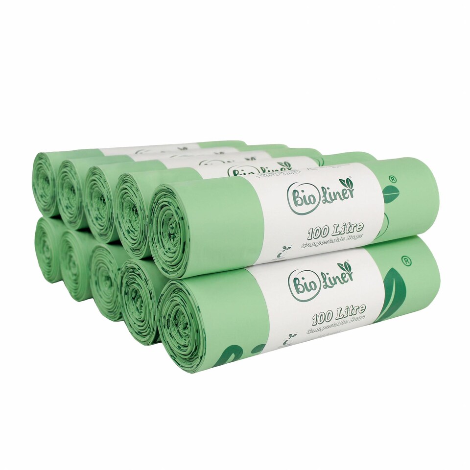 image 1 of BioLiner 100 Litre Heavy Duty Compostable Waste Sacks - 10 Rolls