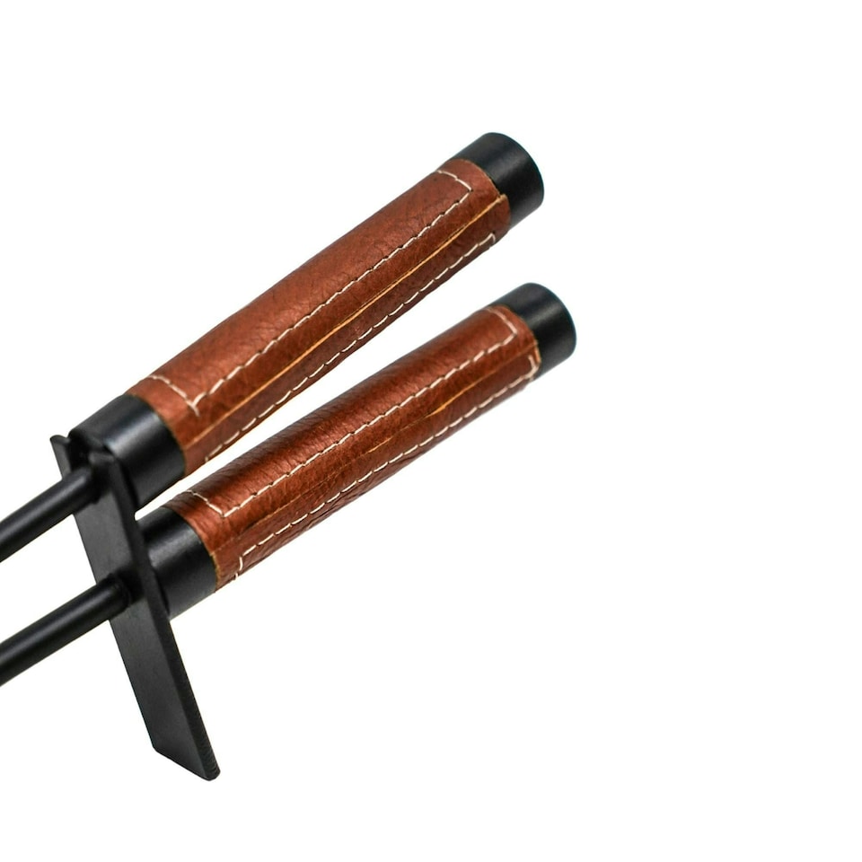 image 1 of Leather Handle Tidy Set