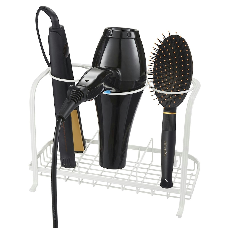 image 1 of Freestanding Hair Dryer & Straighteners Holder Storage Stand Cable Tidy
