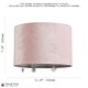image 7 of Soft Blush Pink Velvet Pendant Lamp Shade with Hanging Felt Stars and Clouds | Pink | Pink | 1