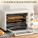 image 4 of HOMCOM Mini Oven 21L Electric Grill w/ Adjustable Temp Timer 1400W, Cream
