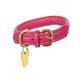 image 5 of Digby & Fox Rolled Leather Dog Collar Pink | Colour: Pink
Size: Large | L