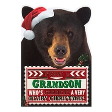 Hallmark Grandson Christmas Card 'Very Beary'