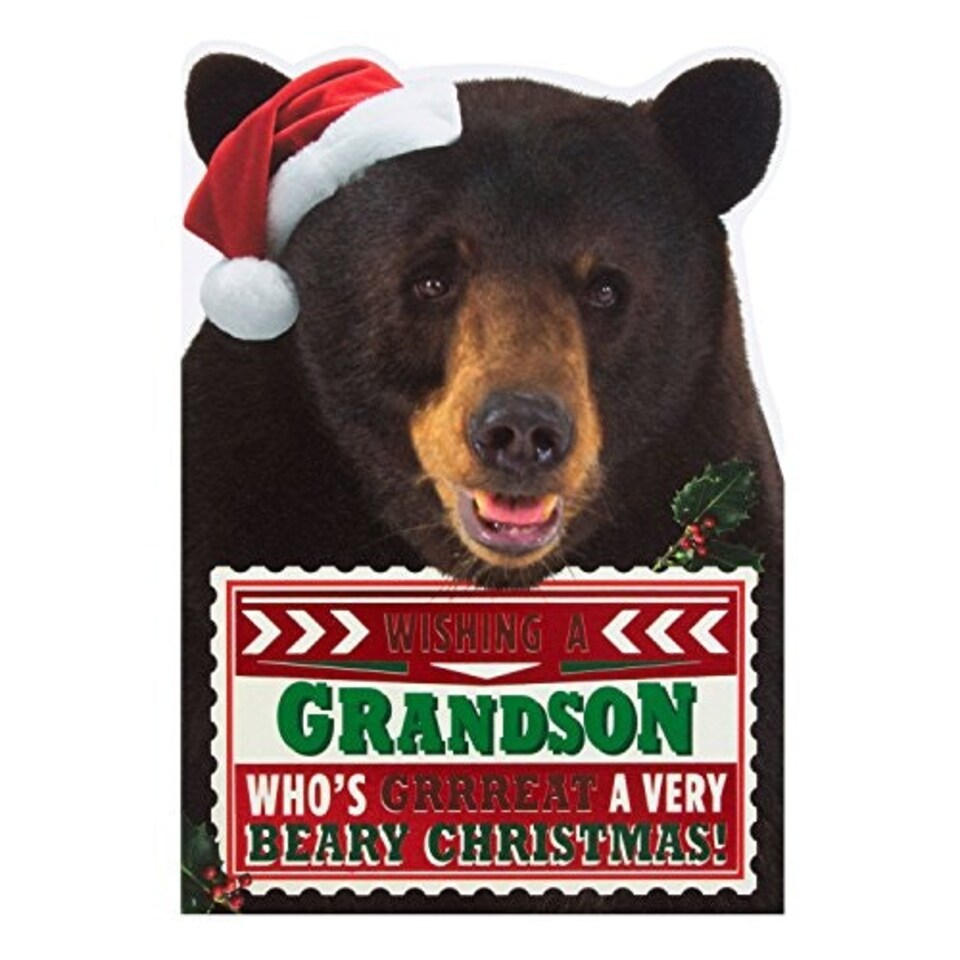 image 1 of Hallmark Grandson Christmas Card 'Very Beary'