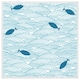 image 1 of Waves & fish (Picture Frame) White | XL