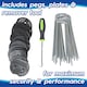 image 4 of Harbour Housewares 50gsm Weed Control Fabric Set with Pegs & Plates - 5M x 10M (5 Rolls) White