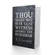 image 2 of Ten Commandments Shalt Not False Witness Bear Bible Verse Christian Card