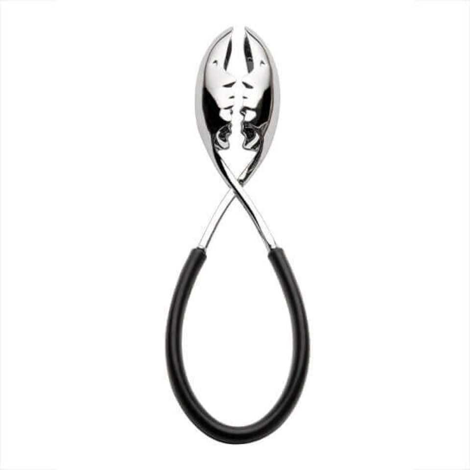 image 1 of Bugatti Kiss Salad Tongs Black