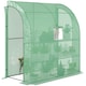 image 1 of Outsunny Walk-In Lean to Wall Greenhouse wWindow&Door 200Lx 100W x 215Hcm Green