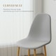 image 5 of HOMCOM Dining Chairs Set of 4 w/ Curved Back, Steel Legs, Grey Grey