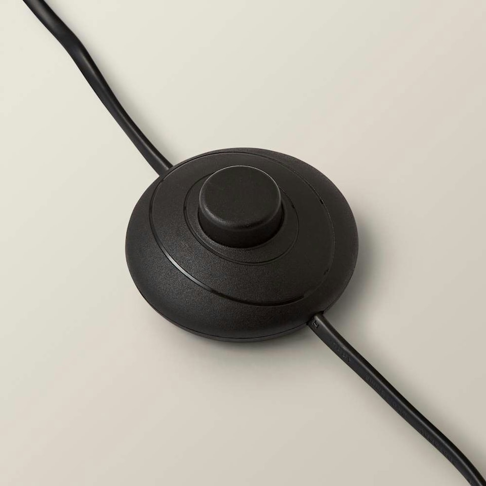 image 1 of ValueLights Charlie Chrome Floor Lamp Black Shade & Bulb 