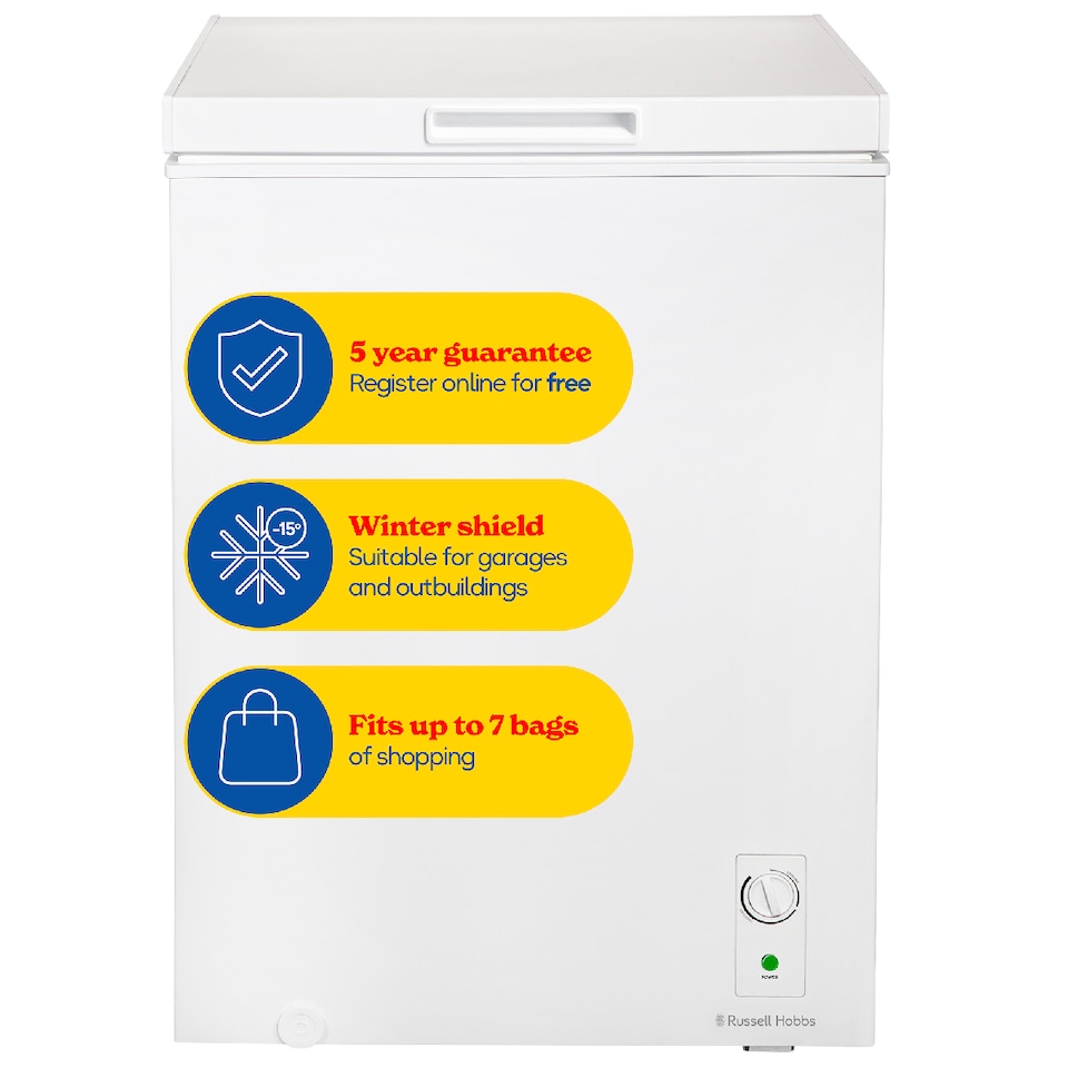 image 1 of Russell Hobbs RH142CF0E1W Chest Freezer 143L Freestanding White 5 Year Guarantee