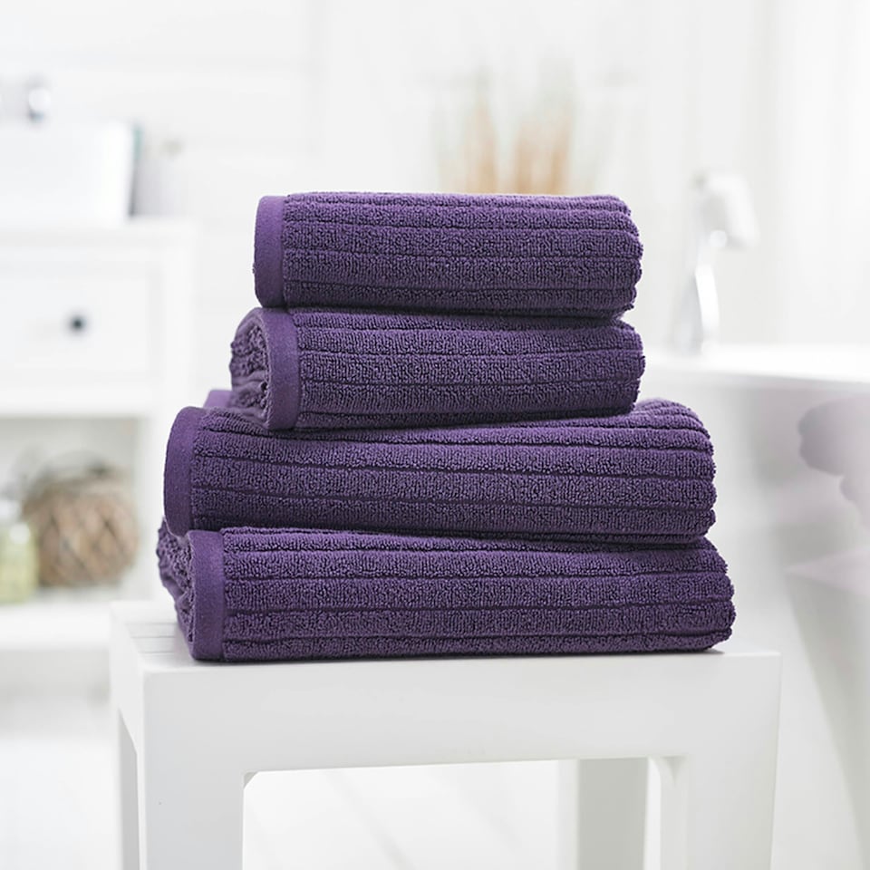 image 1 of Ribbed Absorbent 100% Cotton Rialto Supersoft Towels