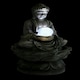 image 4 of Primrose Buddha Crystal Ball Water Feature Fountain with LED Lights 66cm