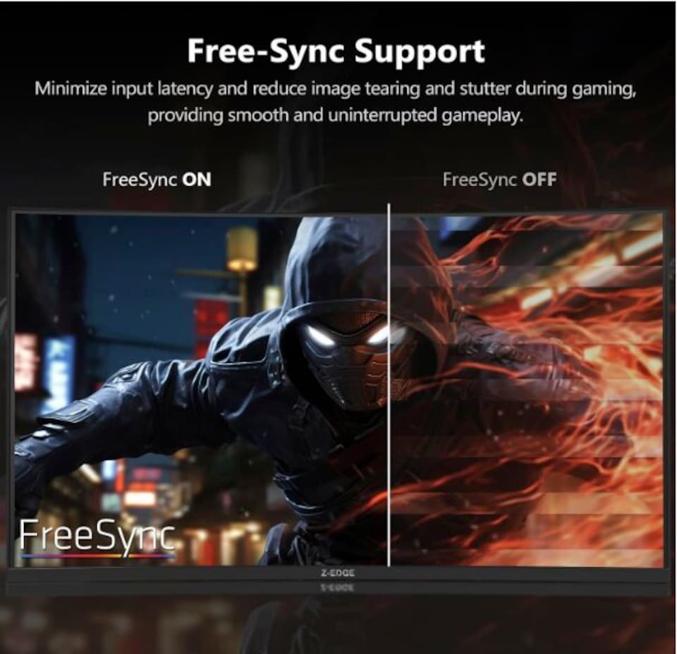 image 1 of Z-Edge 32 Inch Curved Gaming Monitor 240Hz 1ms VA 1500R 1080P HDMI DP Black | 16:9 PC Monitor Full HD 1920x1080, 3500:1 Contrast, 120% sRGB, 280cd/m² Brightness, FreeSync, Crosshair, VESA Mountable