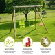 image 2 of Tiago Childrens Wooden Garden Swing Set